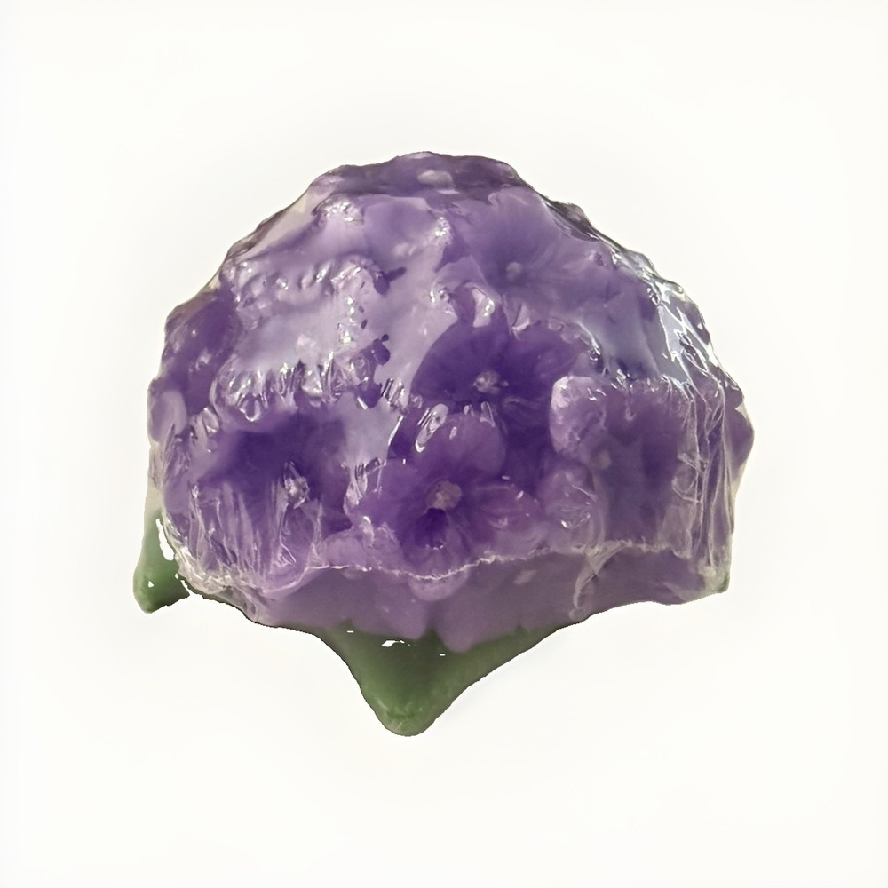 Vintage Purple Hydrangea Blossom Shaped Candle Floral Flower NEW